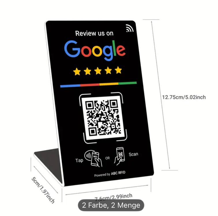 Neuer Google Review QR Code Aufsteller, Schwarz, Top! (Neu und ...