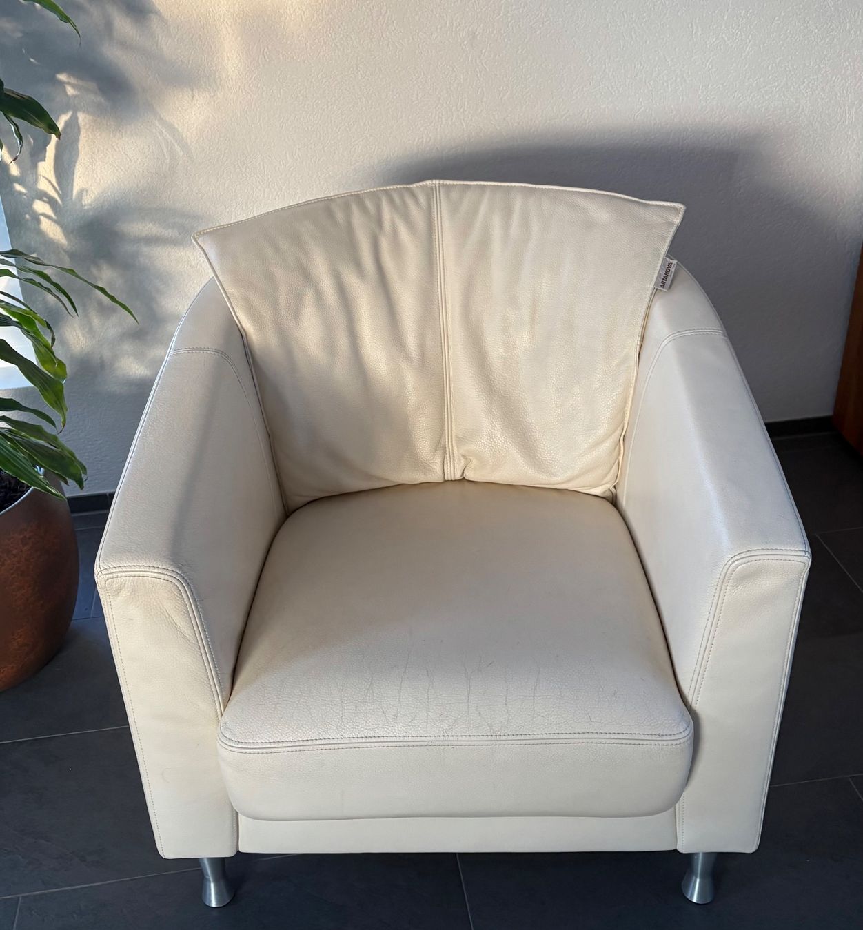 Artanova Sofas: Ledersofa Artanova mit Sessel (weiss) – Gebraucht aus Mettmenstetten von Sternenzauber03 2