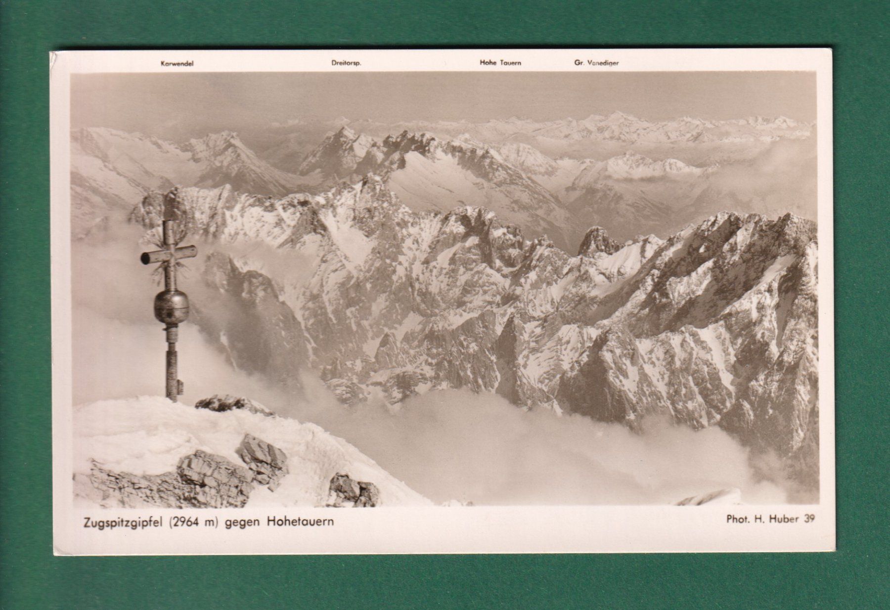 Cartoline postali: ZUGSPITZ-GIPFEL gegen Hohetauern – Usato da Pully venduto da nicecards-shop