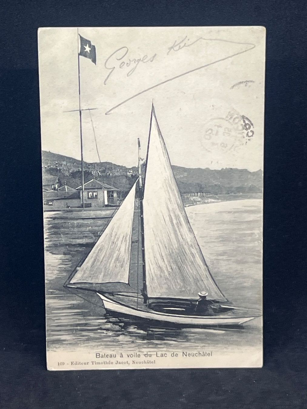 Cartoline postali: Bateau à voile du Lac de Neuchâtel – Usato da Widnau venduto da Brusi9