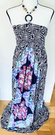 Sommerkleid Sweet Girl Gr. L/XL schwarz bunt Muster