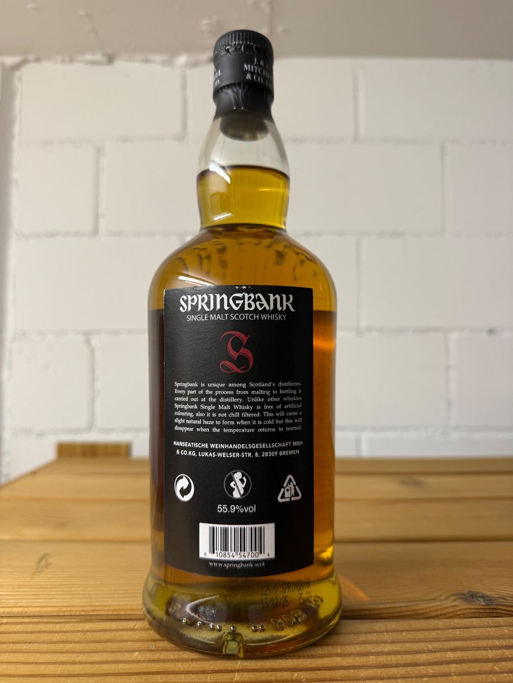 Springbank Bevande alcoliche: Springbank 12 Cask Strength 2025 Batch 27 – Nuovo e nell'imballaggio originale da Wiesendangen venduto da whiskyandwine 1