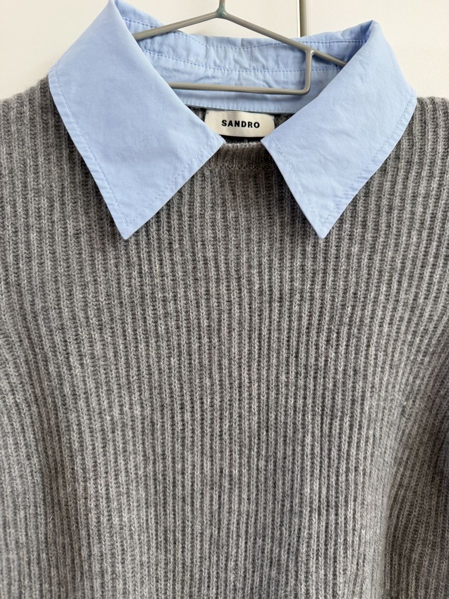 Maglioni & Felpe: Sandro Pullover mit Hemdgrösse S blau-grau gut erhalten – Usato da Belp venduto da Aliya 1