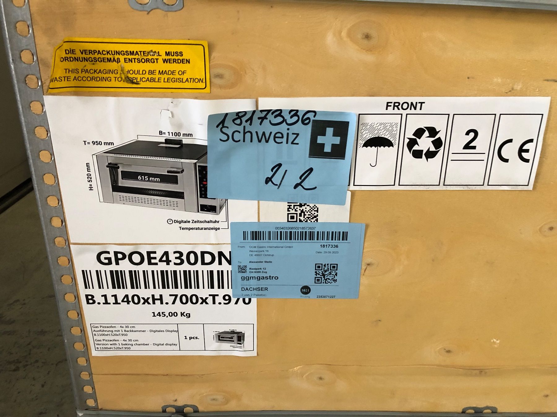 Forni per pizza: Backoffen new – Nuovo e nell'imballaggio originale da Zug venduto da SSU_AG 4