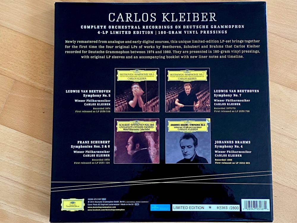 スクエアリーフ」 Carlos Kleiber Complete Recordings 4LP | www