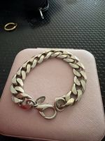 Armband Basito silberfarben schwere Panzerkette massiv