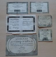 Frankreich ++ Lot von 6 alten Banknoten