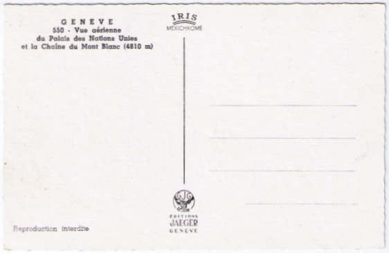 Ansichtskarten: Genf / Genéve  - Le Palais des Nations – Gebraucht aus Binningen von Mountainrider 1