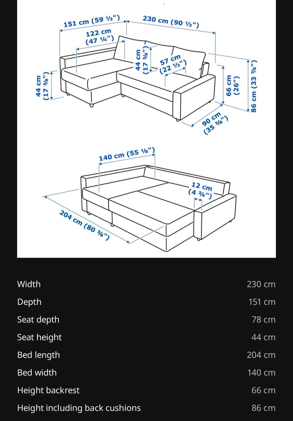 Ikea Divani: Ikea Bett-Sofa Friheten – Nuovo (secondo la descrizione) da Au ZH venduto da liinaj 6