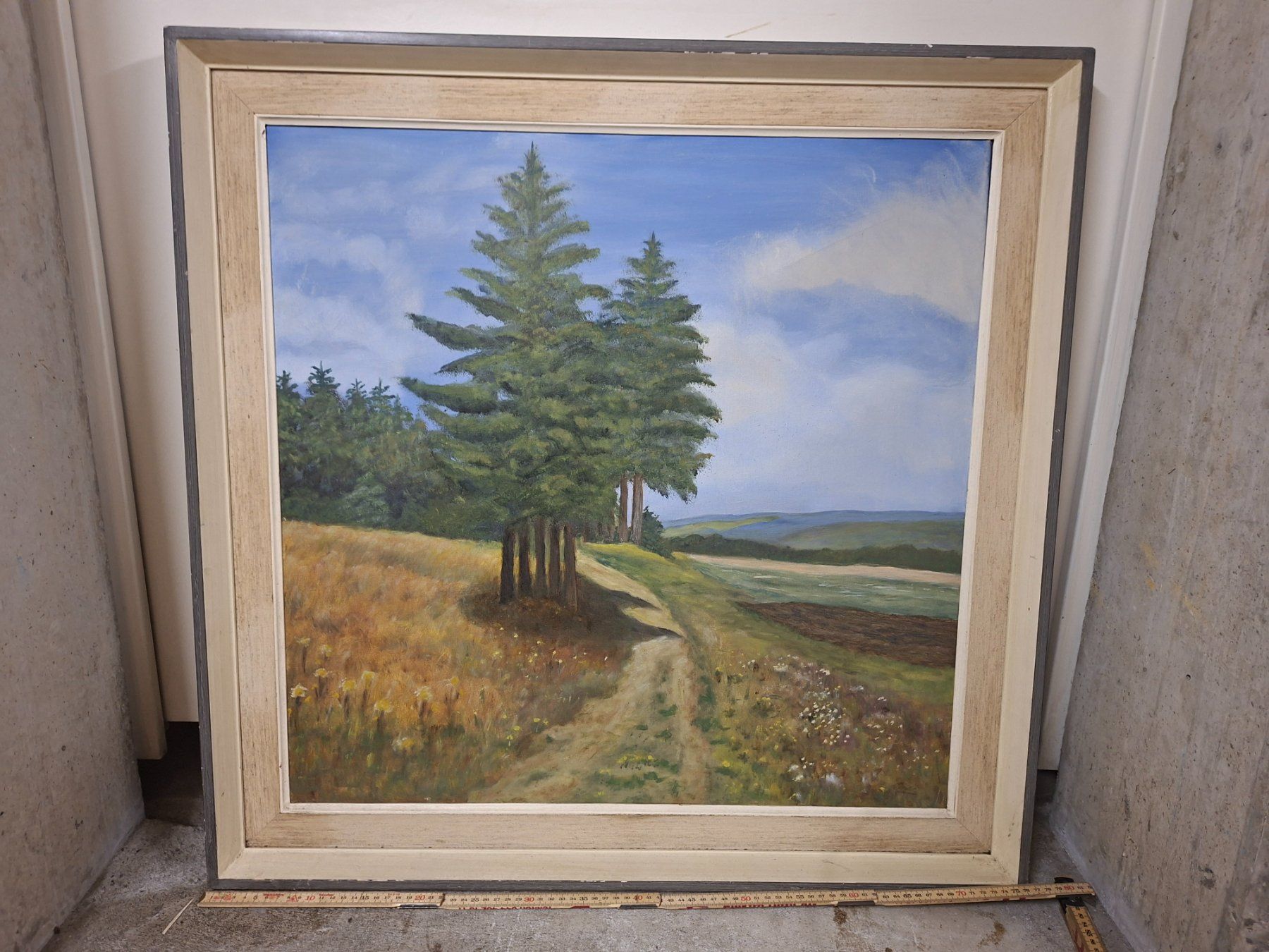 Dipinti: Ölgemälde: "Waldweg im Sommer" - Original Gemälde signiert – Usato da Schaffhausen venduto da meteor7 2