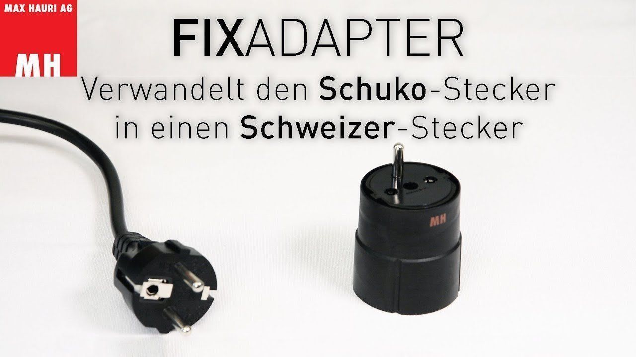 Unità & Adattatore: 100 Stück Max Hauri Fixadapter 3-Pol T12 Schuko Weiss – Nuovo e nell'imballaggio originale da Bronschhofen venduto da Tvboss0 1