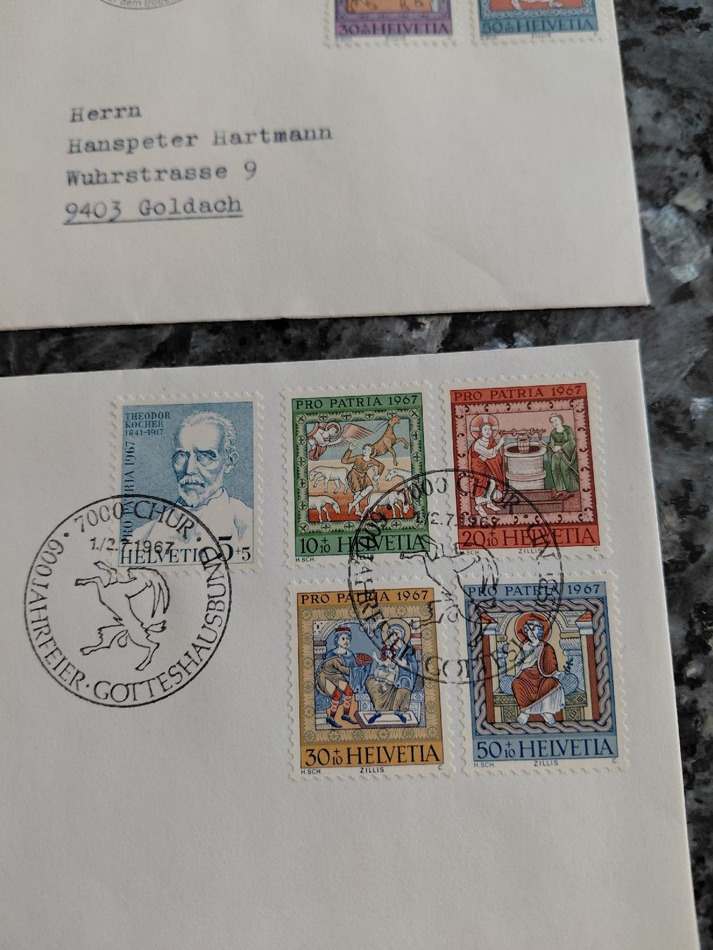 Tutti i francobolli: 2 Couvert Pro Patria 1966 und 1967 – Nuovo (secondo la descrizione) da Bonaduz venduto da topolino052 2