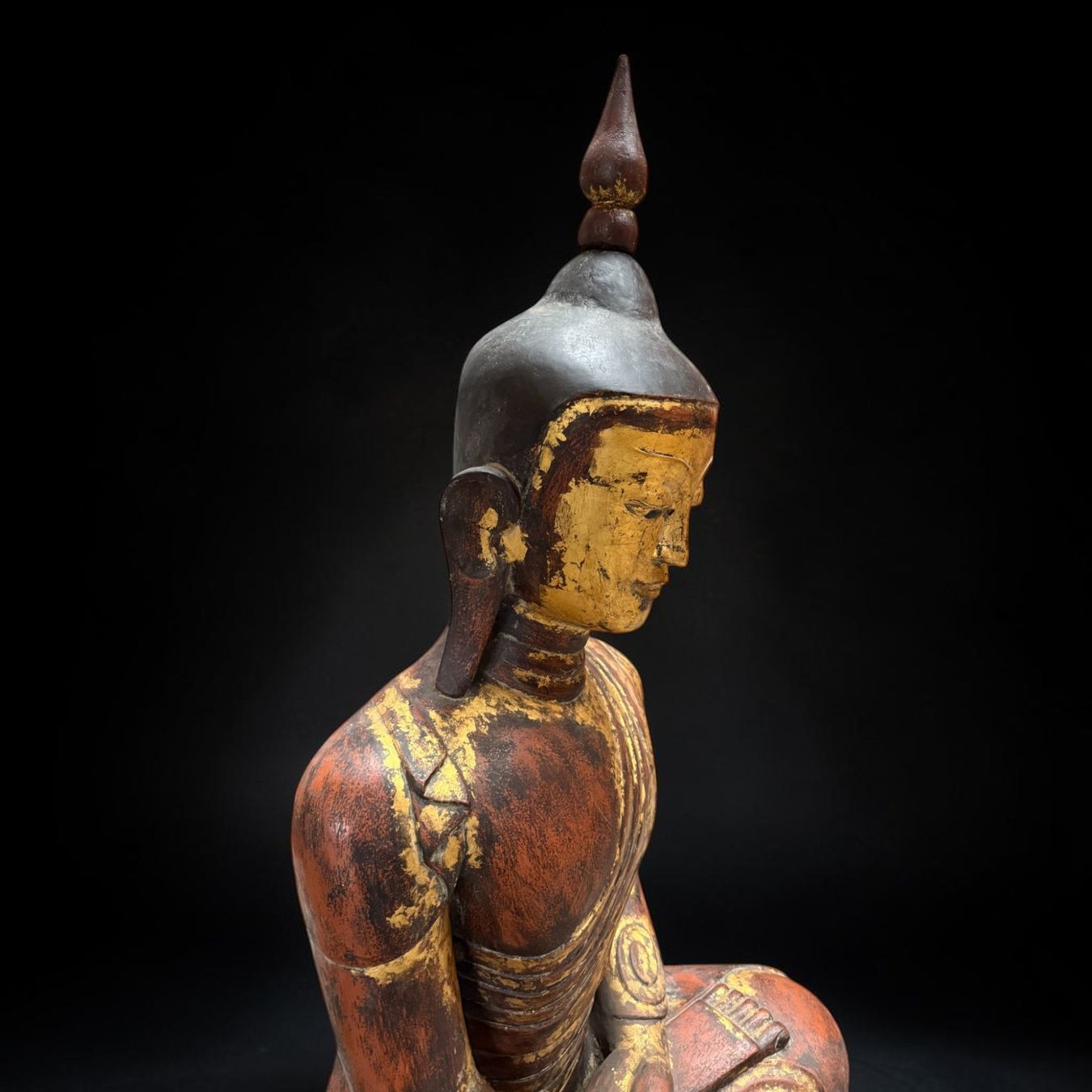 Sculture & Statue: Großer Shan Buddha 140cm - Lacquerware Burma Statue alt – Usato da Hilpoltstein venduto da asienlifestyle888 4