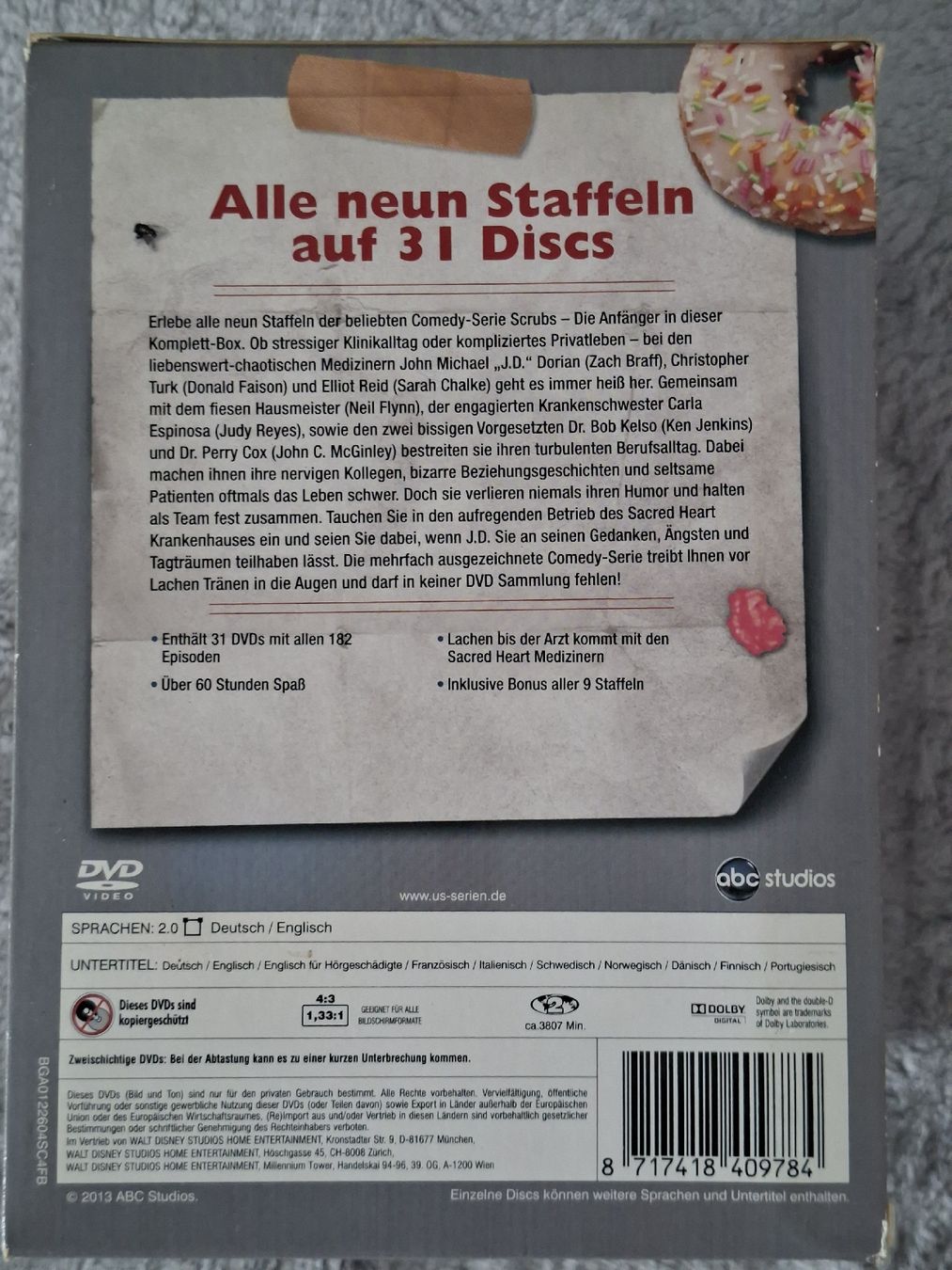 Tutti i DVDs: SCRUBS  STAFFEL  1 - 9 – Usato da Aesch BL venduto da Burschi59 2