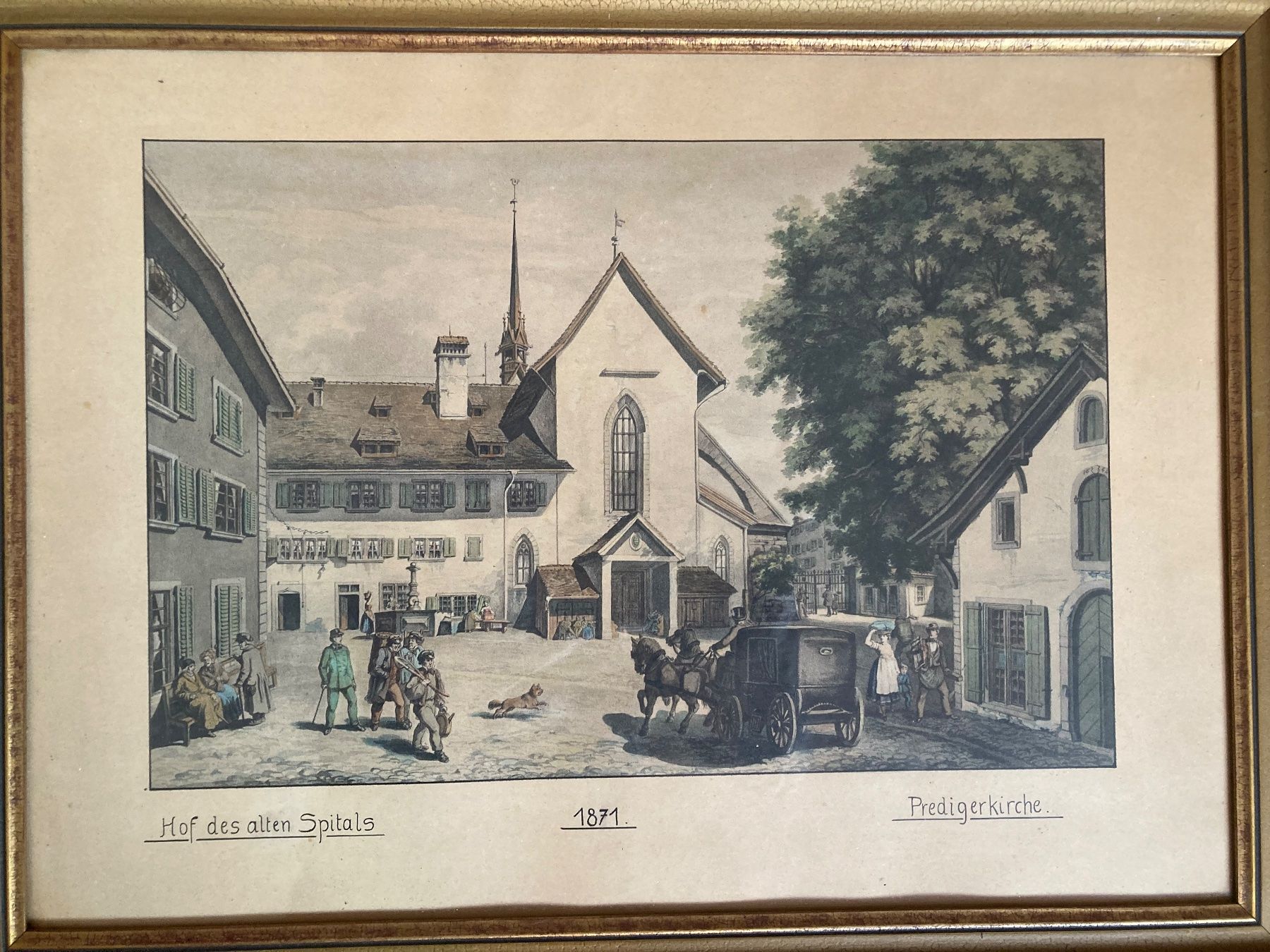 Dipinti: Predigerkirche 1871 – Usato da Zürich venduto da onuba