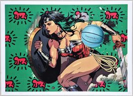 Death NYC Ltd Ed Pop Art Druck " Haring fighter Wonder Woman