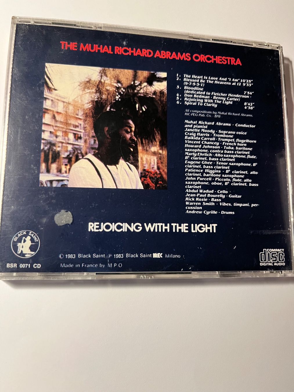 CDs: MUHAL RICHARD ABRAMS ORCHESTRA - REJOICING WITH THE LIGHT – Gebraucht aus Lausanne von sbar224 1
