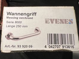 Neuer, verchromter Badewannengriff, Länge 250 mm Serie 8000