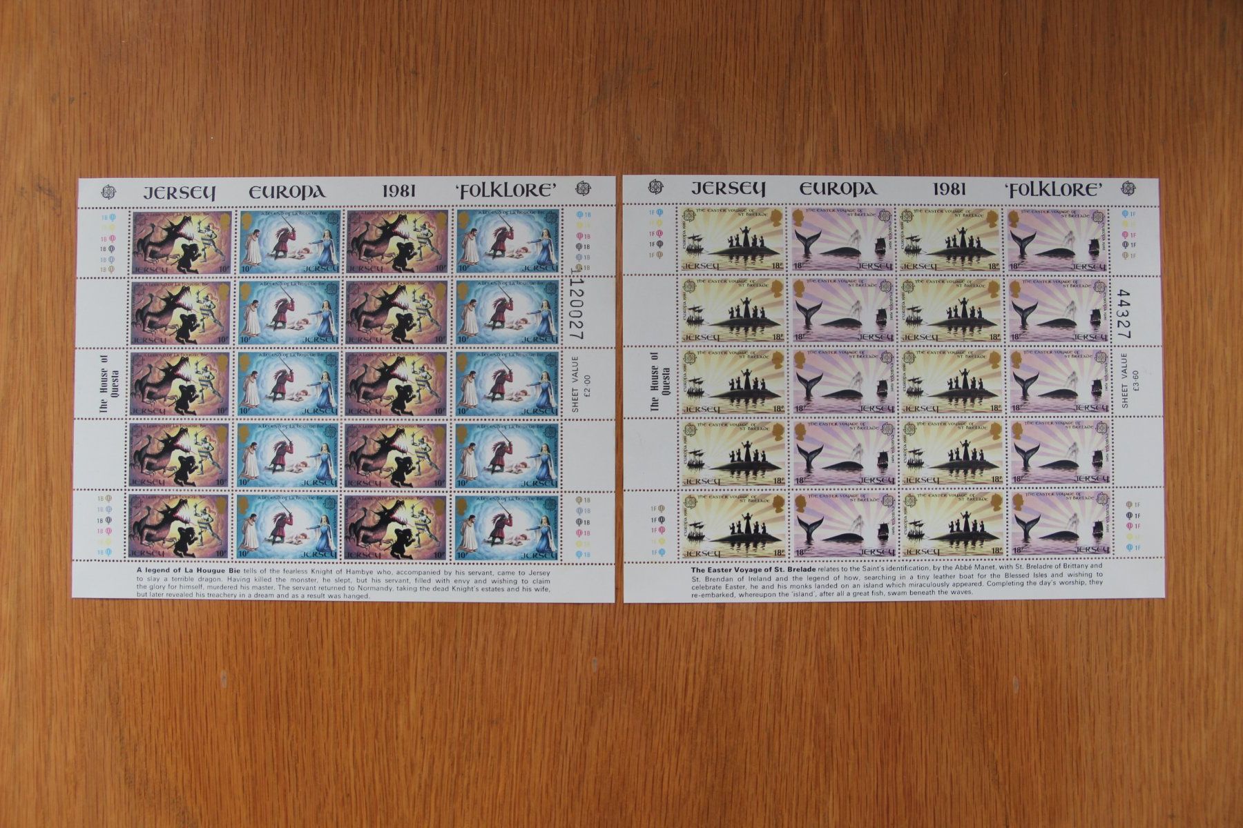 Tous les timbres: Jersey 1981 - Europa-Cept - Folklore - 2 Bogen** – Neuf (Voir description) à Jona par Southafrica07