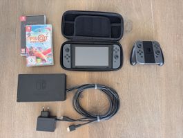 Nintendo Switch Bundle + 4 Joy-Cons + 2 Spiele + Tasche