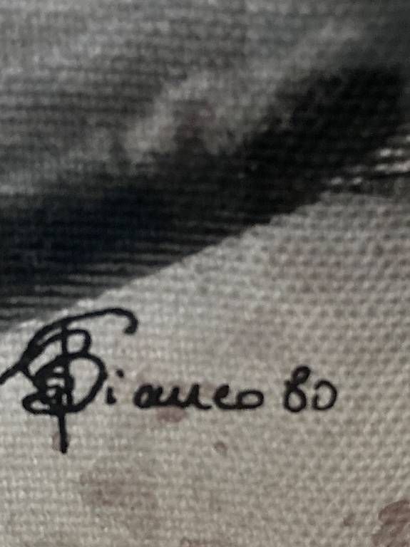 Dipinti: Tableau de Bianco peint à la feuille d'or – Usato da Bex venduto da IdaComina 2