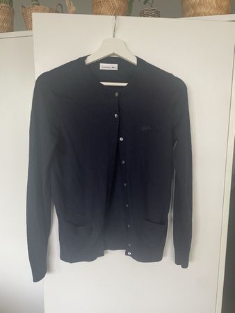 Lacoste Damen Cardigan Gr. 34, dunkelblau, Wolle