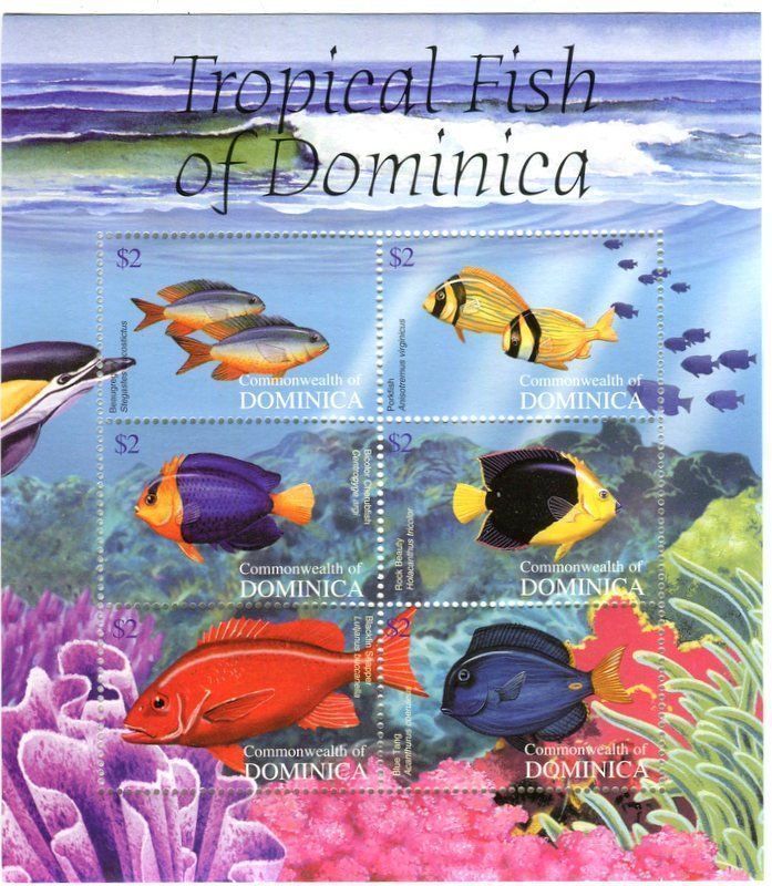 Tous les timbres: Block "Fische". Dominica. – Neuf avec emballage d'origine à Basel par Butsch5