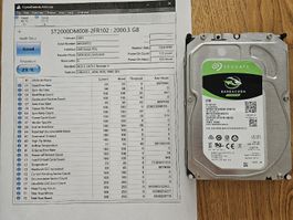 2TB HDD Seagate Barracuda mit wenig Stunden