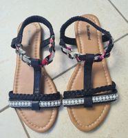 Sandales femme (36) tissus tressé/brillants/perles