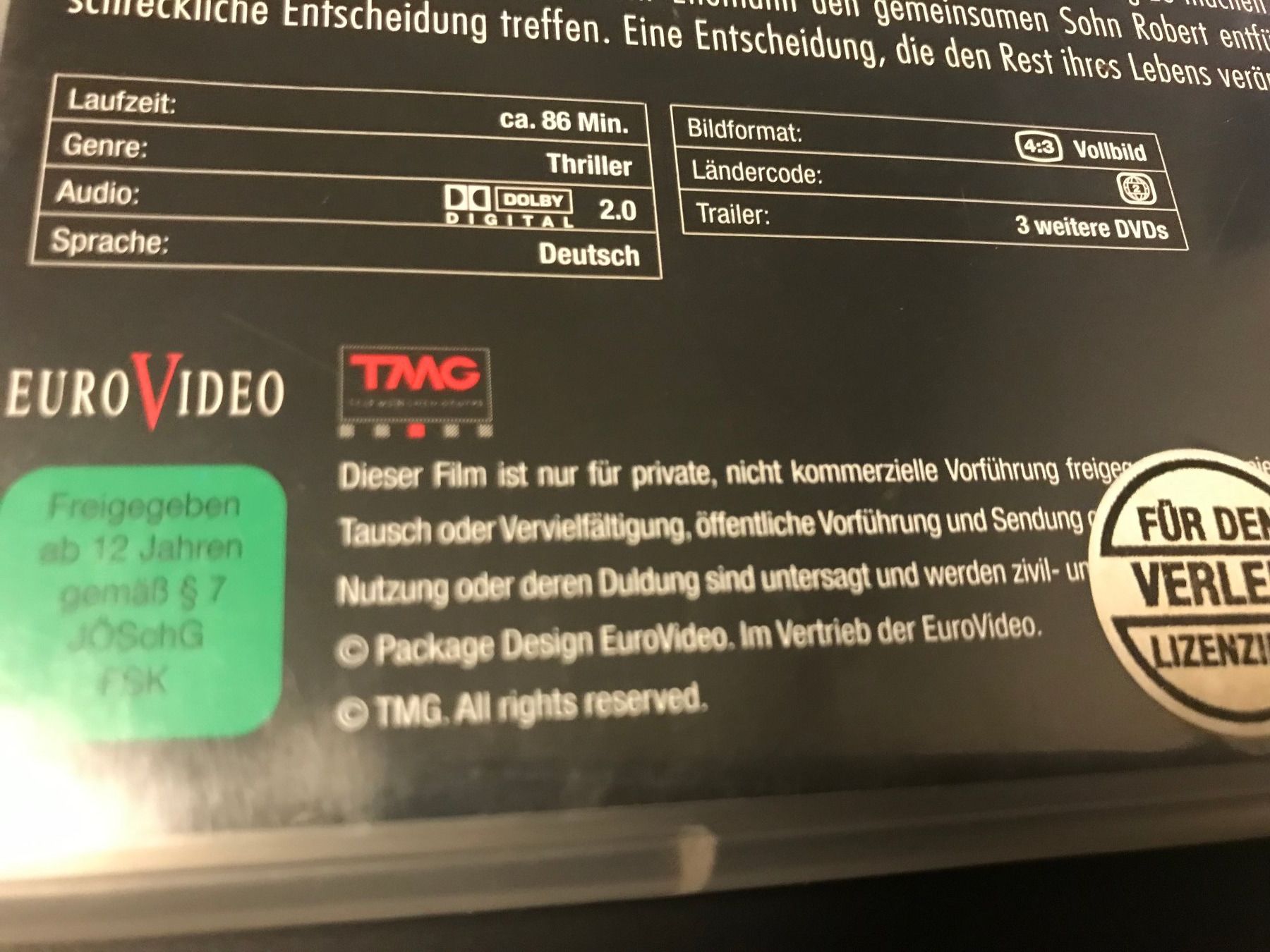 Alle DVDs: Black and Blue - Du entkommst mir nicht – Gebraucht aus Freudwil von Feenland2010 3