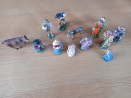 12-tlg. Krippenfiguren Set Weihnachten Vintage Deko Rarität
