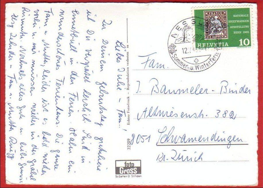 Cartoline postali: ENNETBÜHL TOGGENBURG, GROSSFORMAT – Usato da Grüningen venduto da Kartenlaube 1