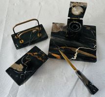 Geschenk für den Mann SCHREIBTISCHSET schwarzer MARMOR