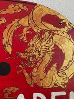 Chinesisches Vintage Bild/Deko mit Glücksdrachen