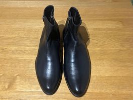 Elegante Lederstiefel Lederschuhe Grösse 43 schwarz