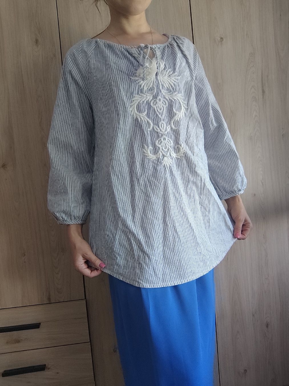 Zara Blusen: Zara Basic Collection striped embroidered blouse size M – Gebraucht aus Mägenwil von VintageGirly 2