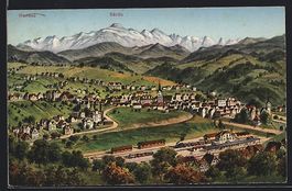 Herisau, Ortsansicht mit Bahnhof und S