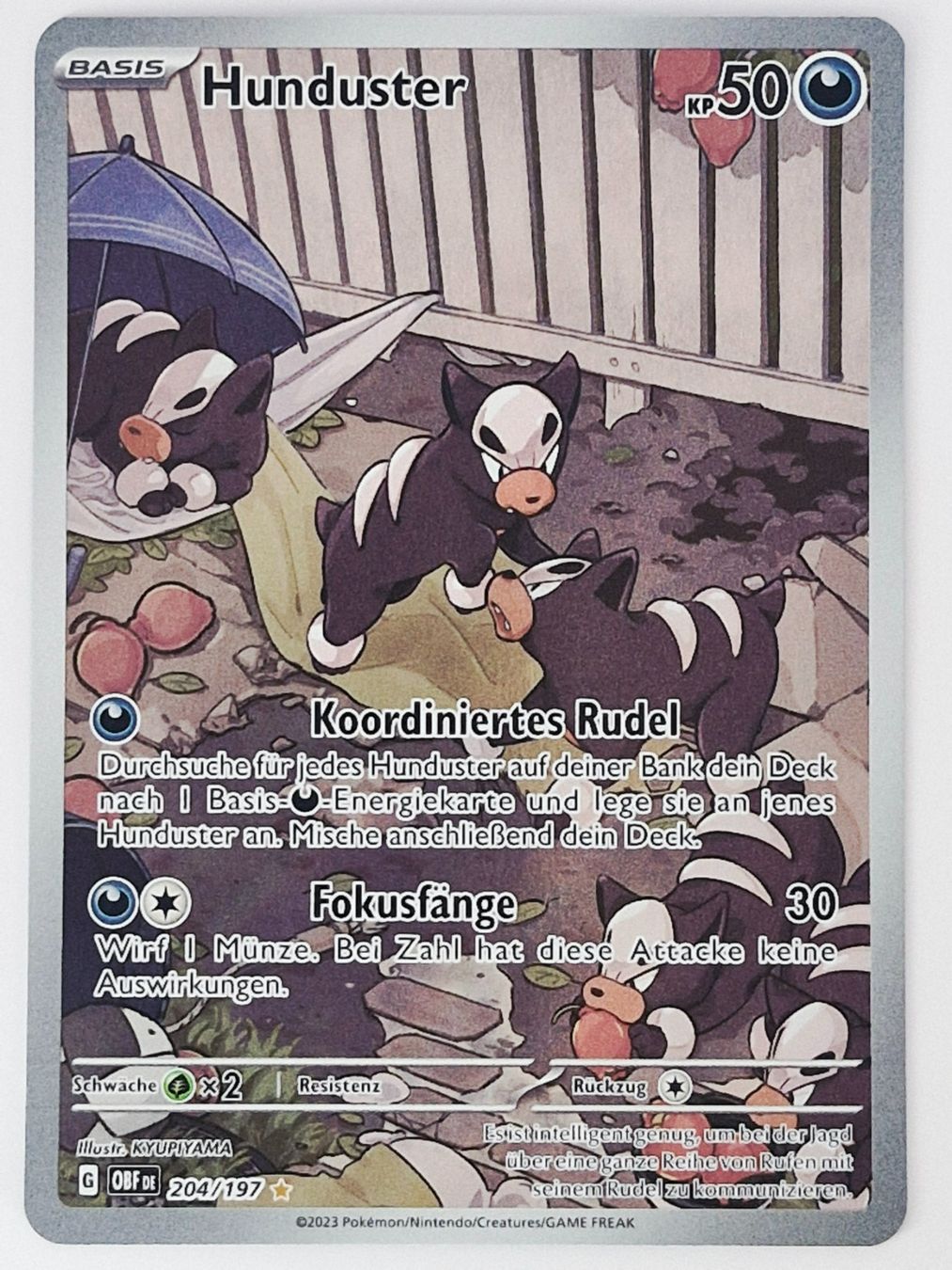 Pokémon Carte collezionabili: Hunduster / Houndour / Obsidianflammen / OBF 204 – Nuovo (secondo la descrizione) da Arni AG venduto da PokemonCardsStore