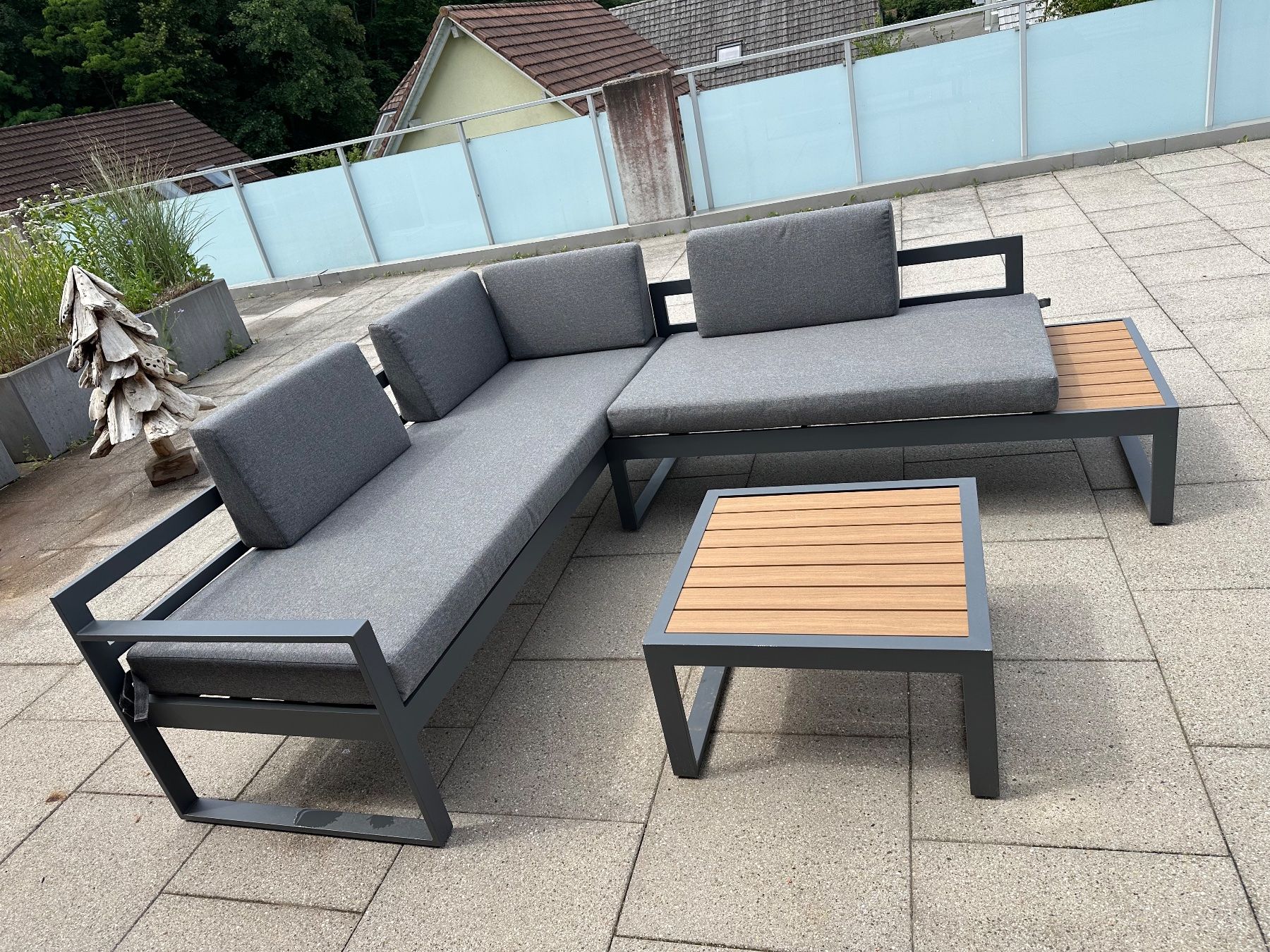 Divani: Loungeset Aluminium Grau mit Tisch - gebraucht – Usato da Othmarsingen venduto da Tatj78