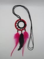 TRAUMFÄNGER - Feder - Modischer Halsschmuck - Pink - Neu