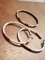 Schmuck Set Kreolen + Armreif Bein? Kunststoff?