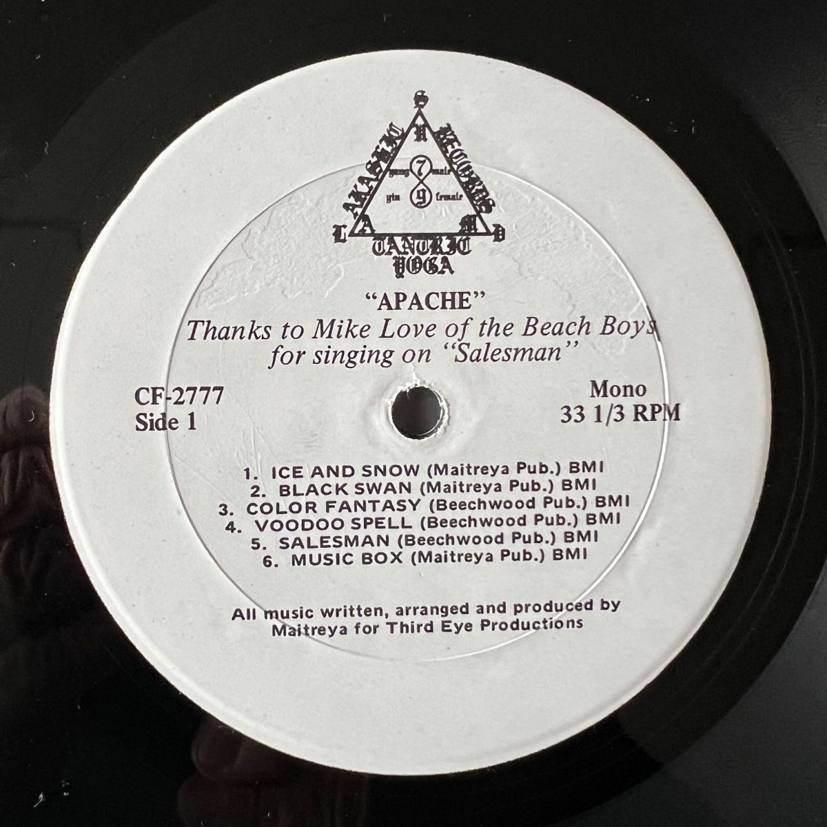 Dischi in vinile: Satya Sai Maitreya Kali - Apache / 2. US-Press. 1980 – Usato da Gais venduto da soundcave57 4