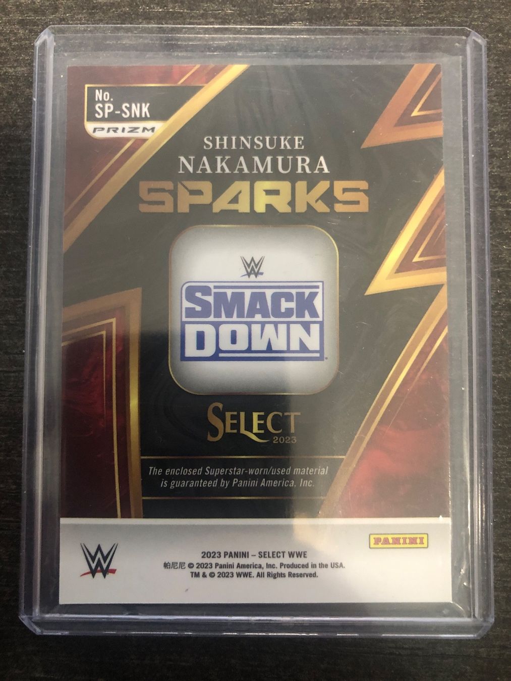 Panini Cartes à collectionner: Panini Select WWE Shinsuke Nakamura Patchkarte – D'occasion à Wangenried par Garagara 1