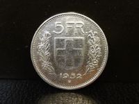 5 Franken Silber 1952 Fünfliber Münze