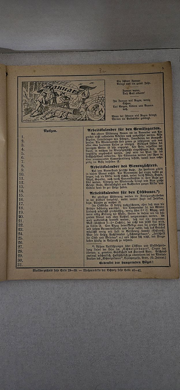 Kalender: Der Schweizer Bauer Kalender 1909 – Originalausgabe – Gebraucht aus Wangen SZ von Auction-Sea 2