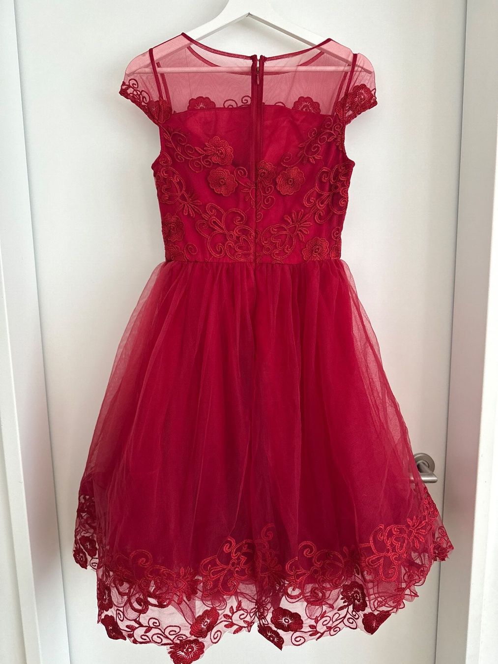Robes: Elegantes Tüllkleid Rot Gr.34 – D'occasion à Schönenwerd par d.chiara 2