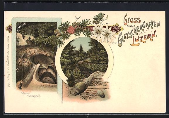 Ansichtskarten: Litho Luzern, Grösster Gletschertopf im – Gebraucht aus Berlin von bartko-reher