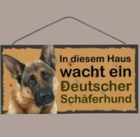 🔥 DEUTSCHER SCHÄFERHUND Holzschild mit Kordel🎀 12x25 NEU🔥