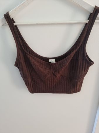 Braunes Crop Top
