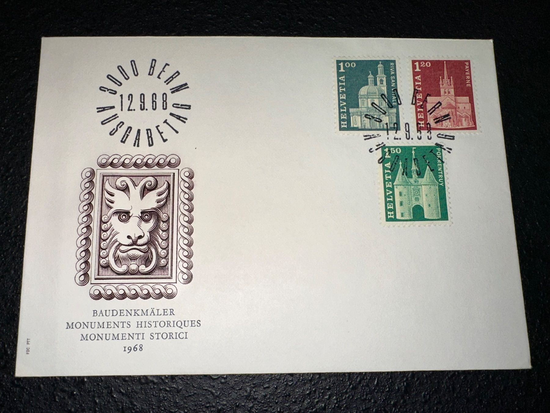 Tutti i francobolli: FDC 1968 Baudenkmäler Ersttagumschlag – Usato da Stettfurt venduto da 2442